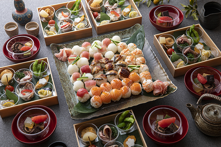デリバリー】カワイイ！花手毬プラン（手毬寿司＋オードブルセット