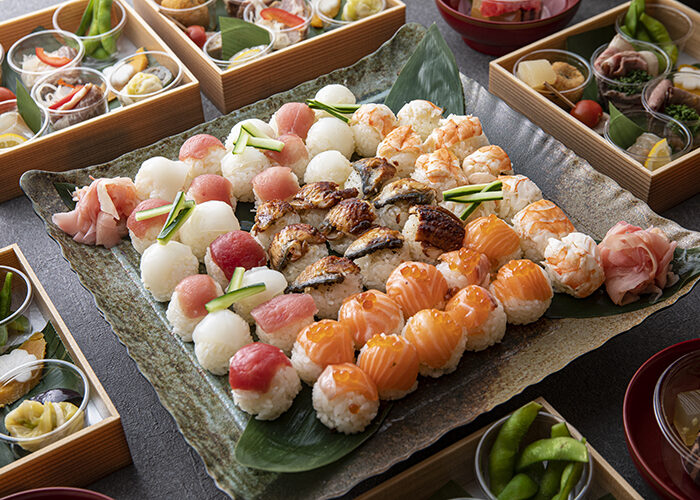 デリバリー】カワイイ！花手毬プラン（手毬寿司＋オードブルセット