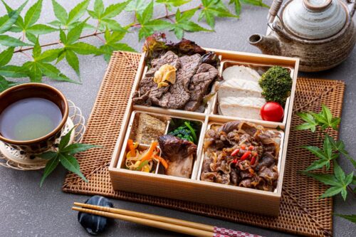 黒毛和牛ハラミと黒毛和牛A5すき焼き御膳一段